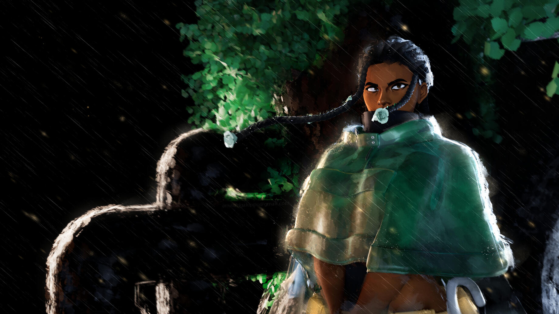 "Through the Rain" Development of a 3D Character from Concept art to reality