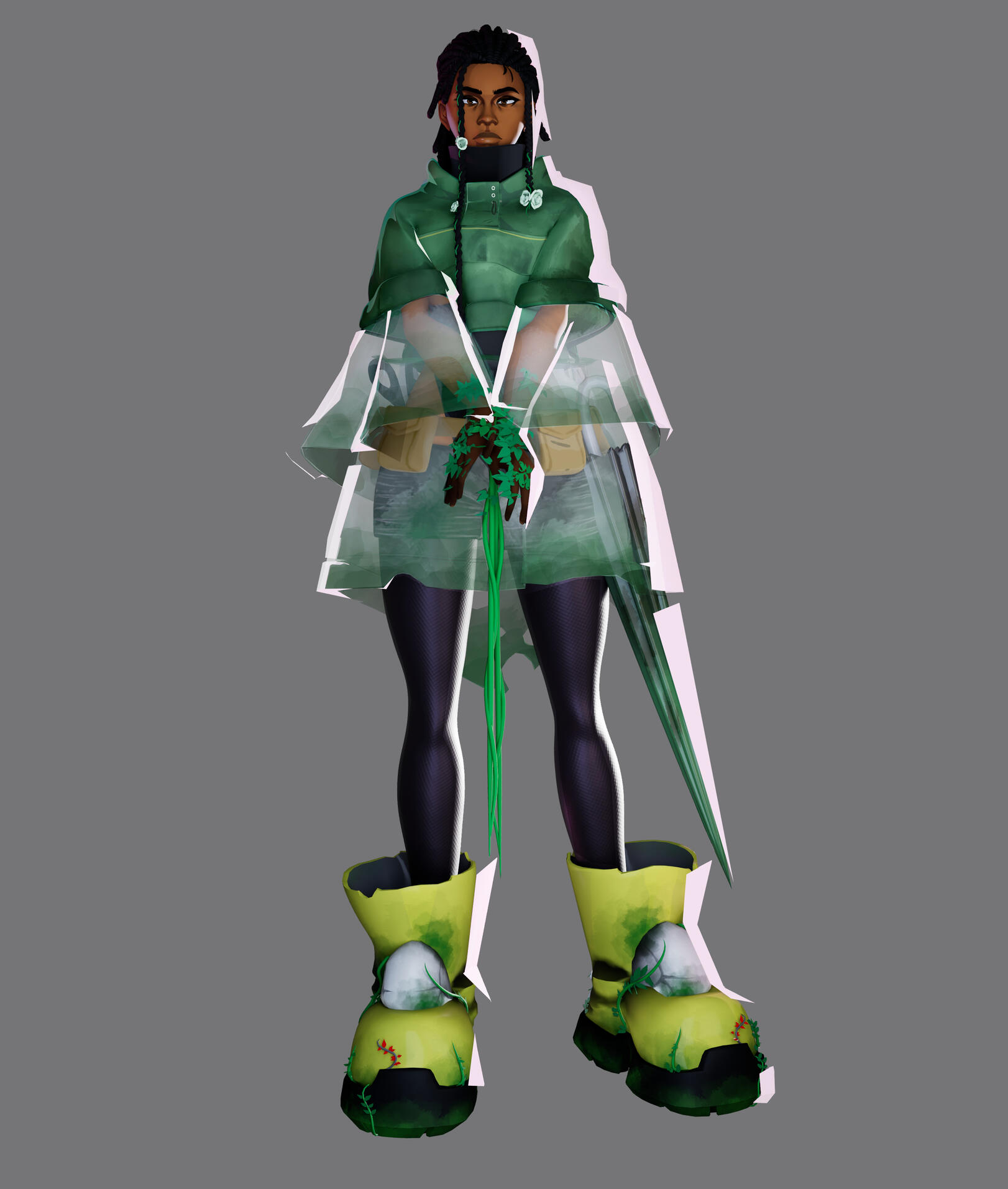Final render imitating original pose