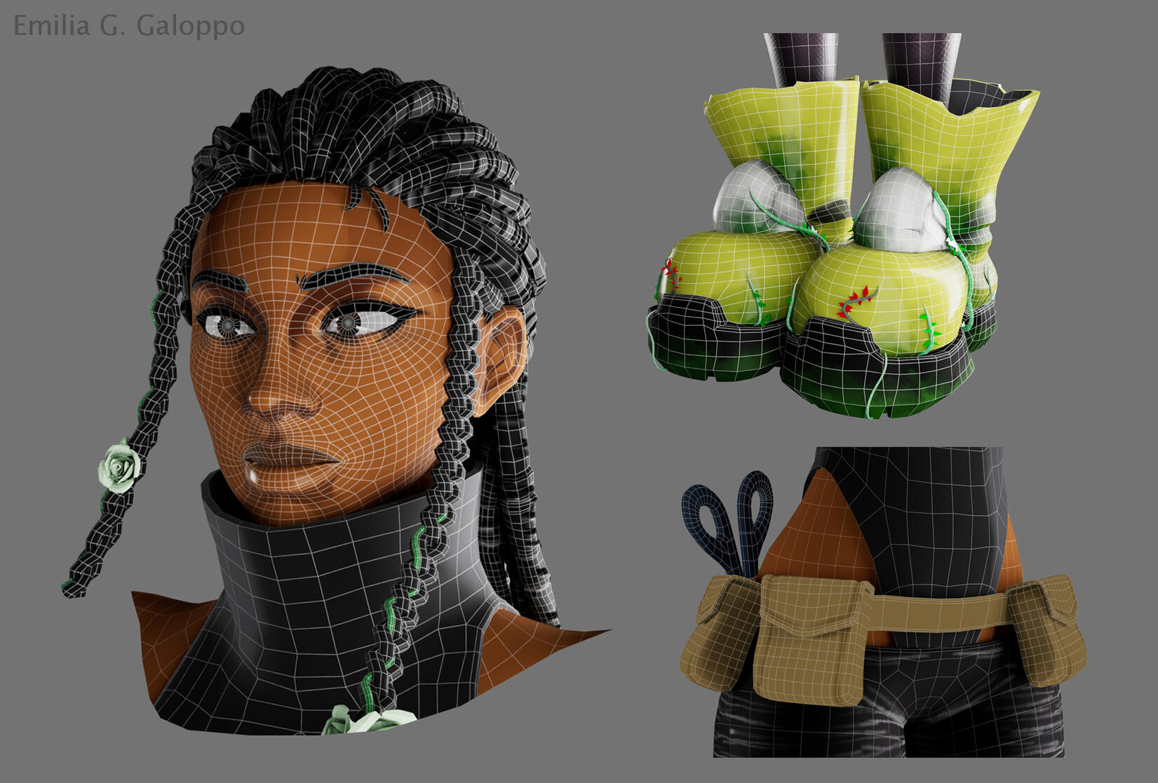 Closeups of face topology